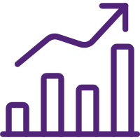 icon depicting growth in chart